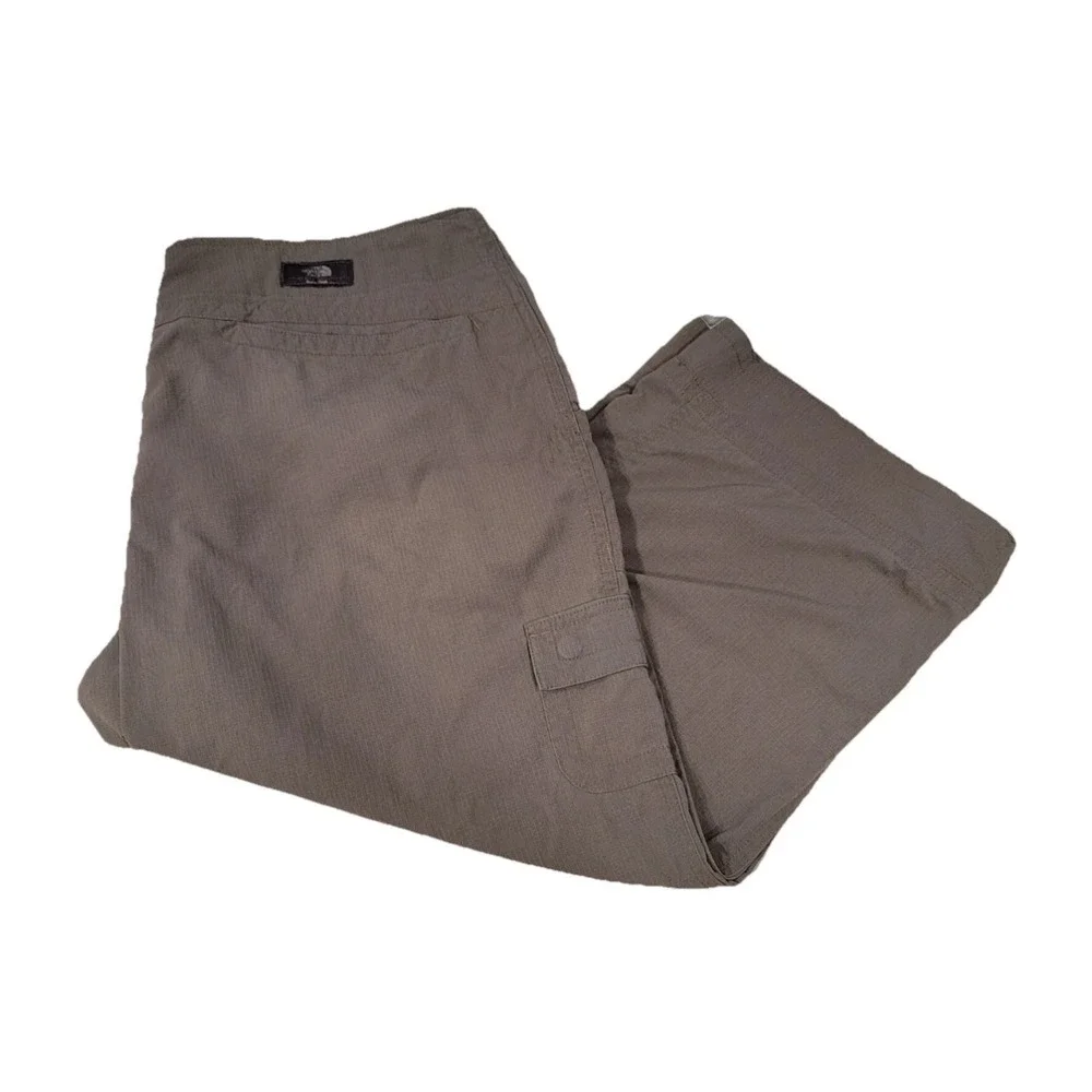 The North Face Capri‎ Pants Women's 12 Brown Cargo Hiking Drawstring